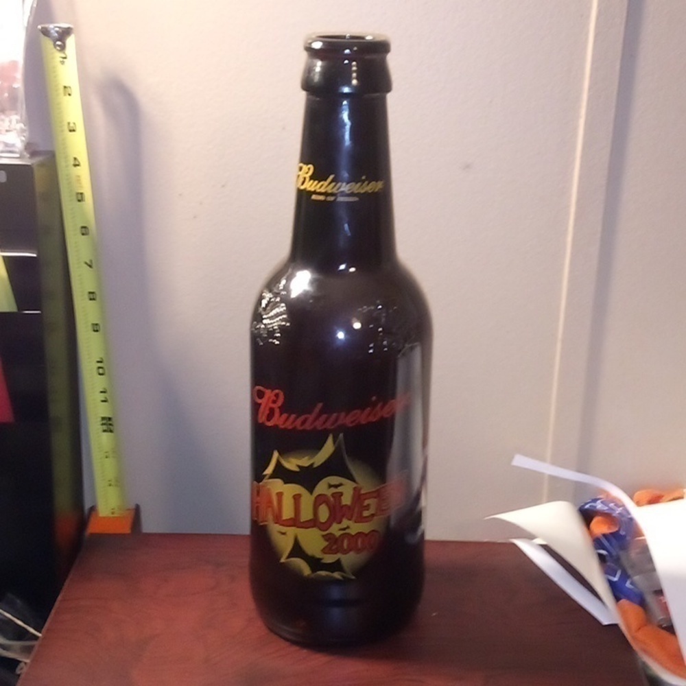Giant Oversize Vintage Budweiser Beer Bottle 15" Halloween Special Edition 2000